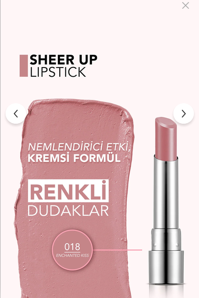 رژ لب جامد شیرآپ فلورمار- Flormar SHEER UP کد 018 Enchanted Kiss